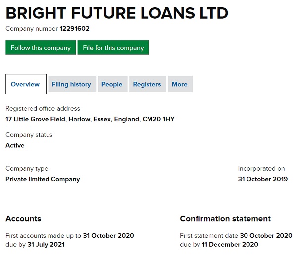 Bright Future Loans LTD