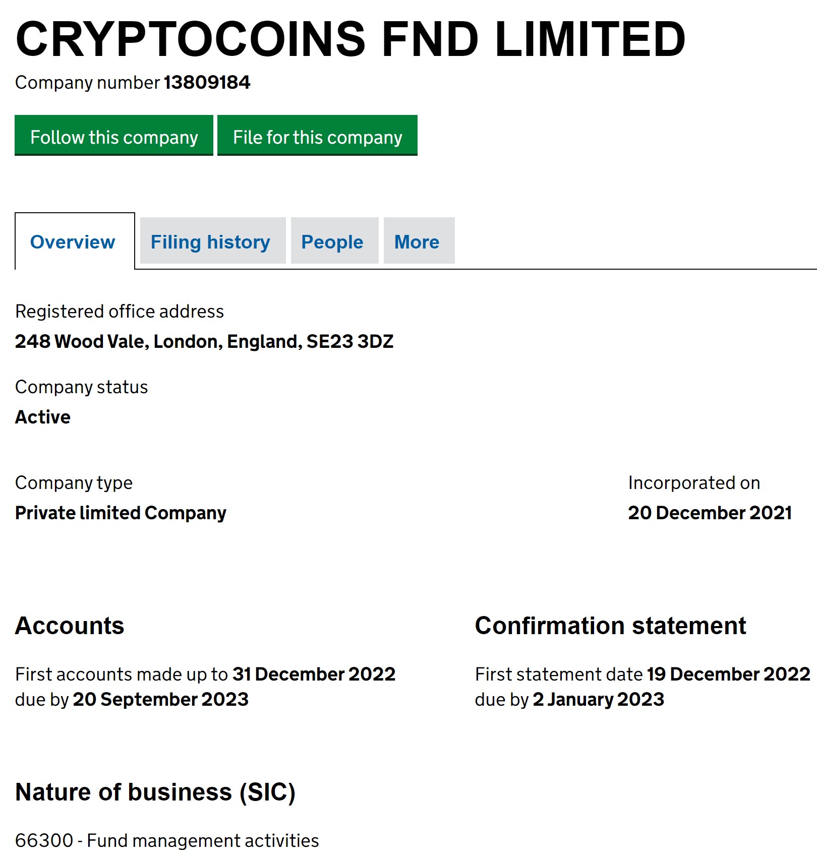 CryptoCoinsFund Limited