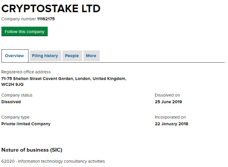 Cryptostake LTD