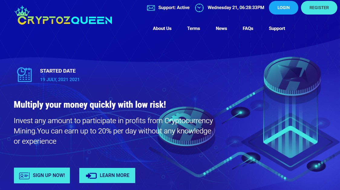 Cryptozqueen scam