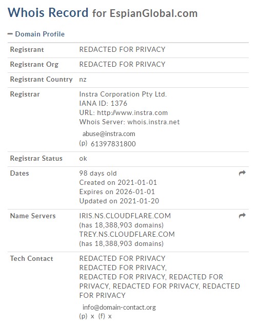 Espian Global domain