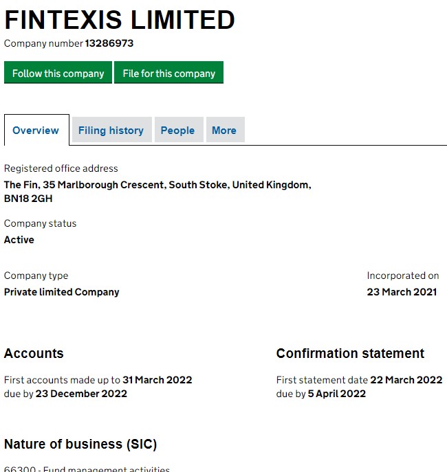 Fintexis Limited