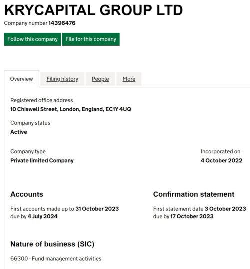 KryCapital Group LTD