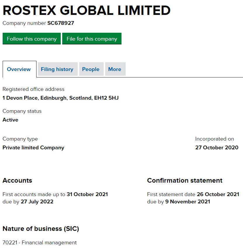 Rostex Global Limited