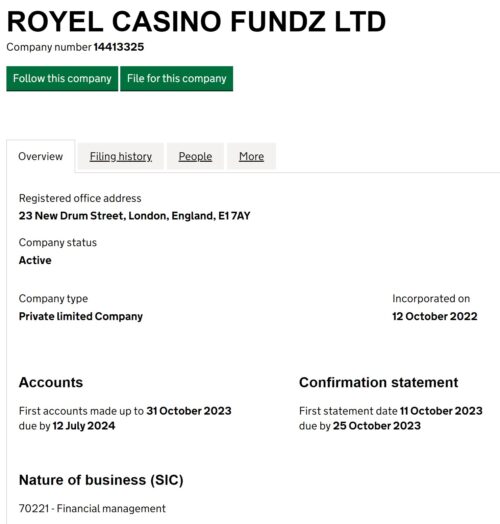 Royel casino fundz ltd