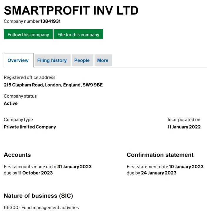 SmartProfit INV LTD
