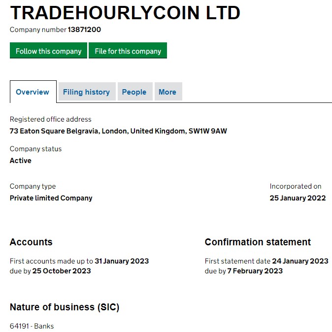 TradeHourlyCoin LTD