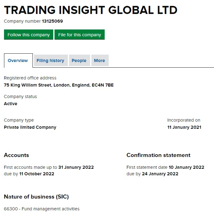 Trading Insight Global LTD