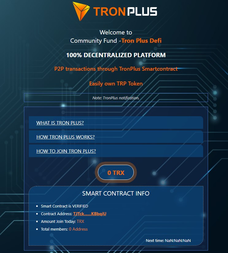Tronplus website