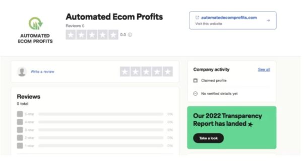 Automated Ecom Profits Scam