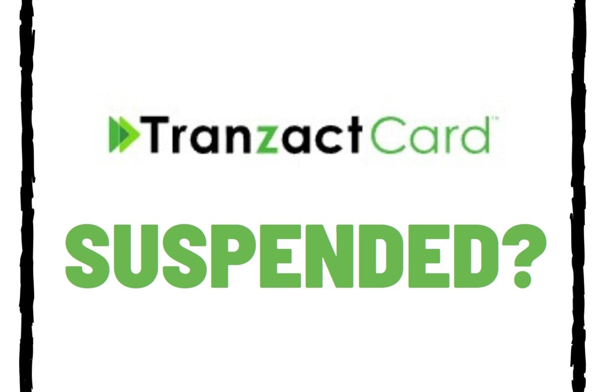 tranzactcard suspended