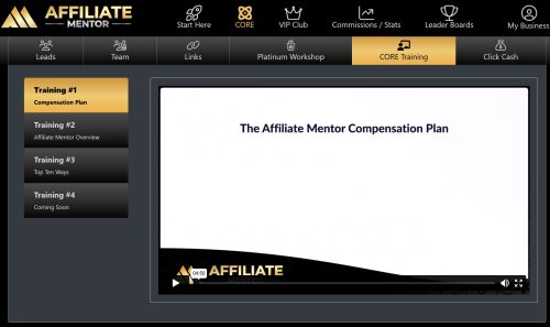 Affiliate mentor core training