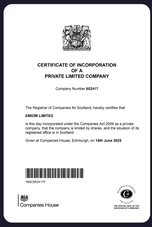 Emiom UK Incorporation