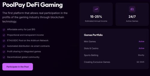 PoolPays Defi gaming